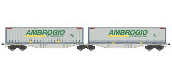 Articulated Container car type Sggmrss 90 of Ambrogio loaded with containers<br /><a href='images/pictures/ACME/acme40282.jpg' target='_blank'>Full size image</a>